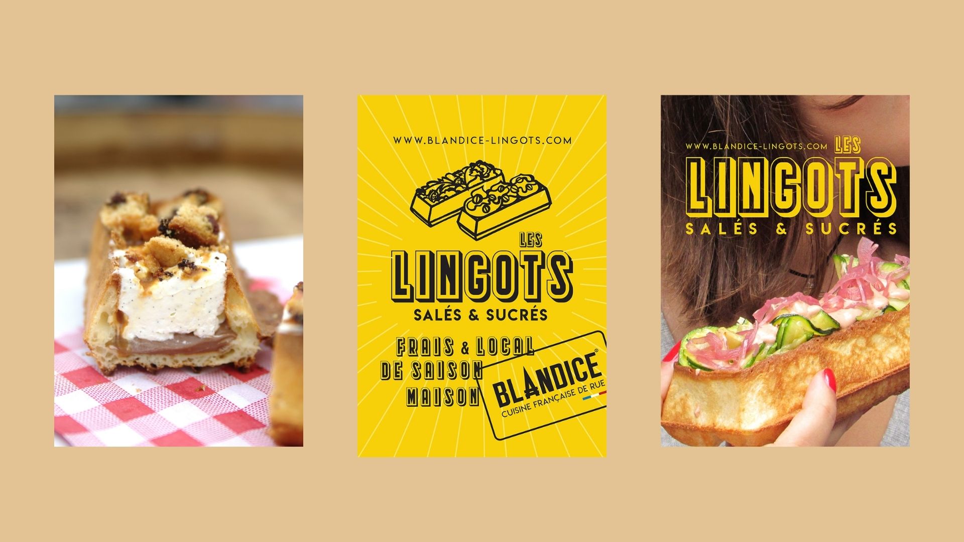 3 photos représentant des desserts