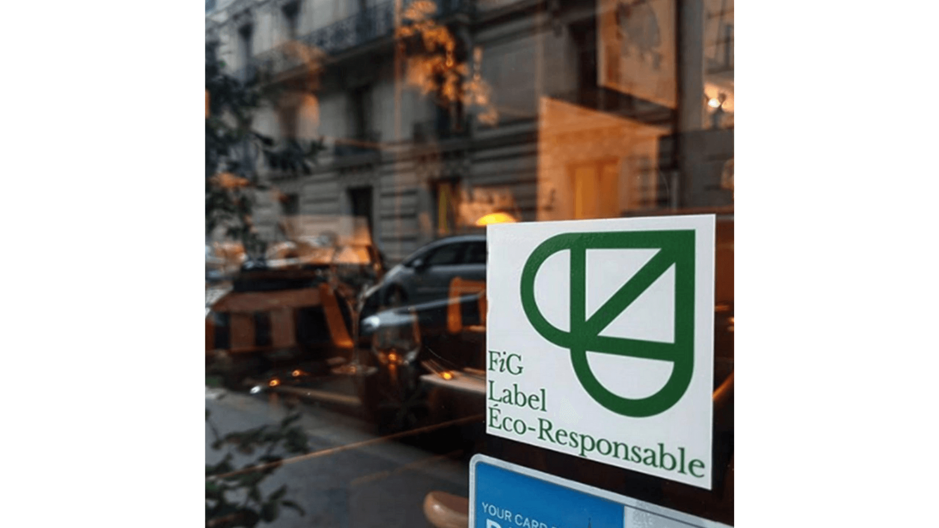 Logo Fig sur une devanture de traiteur