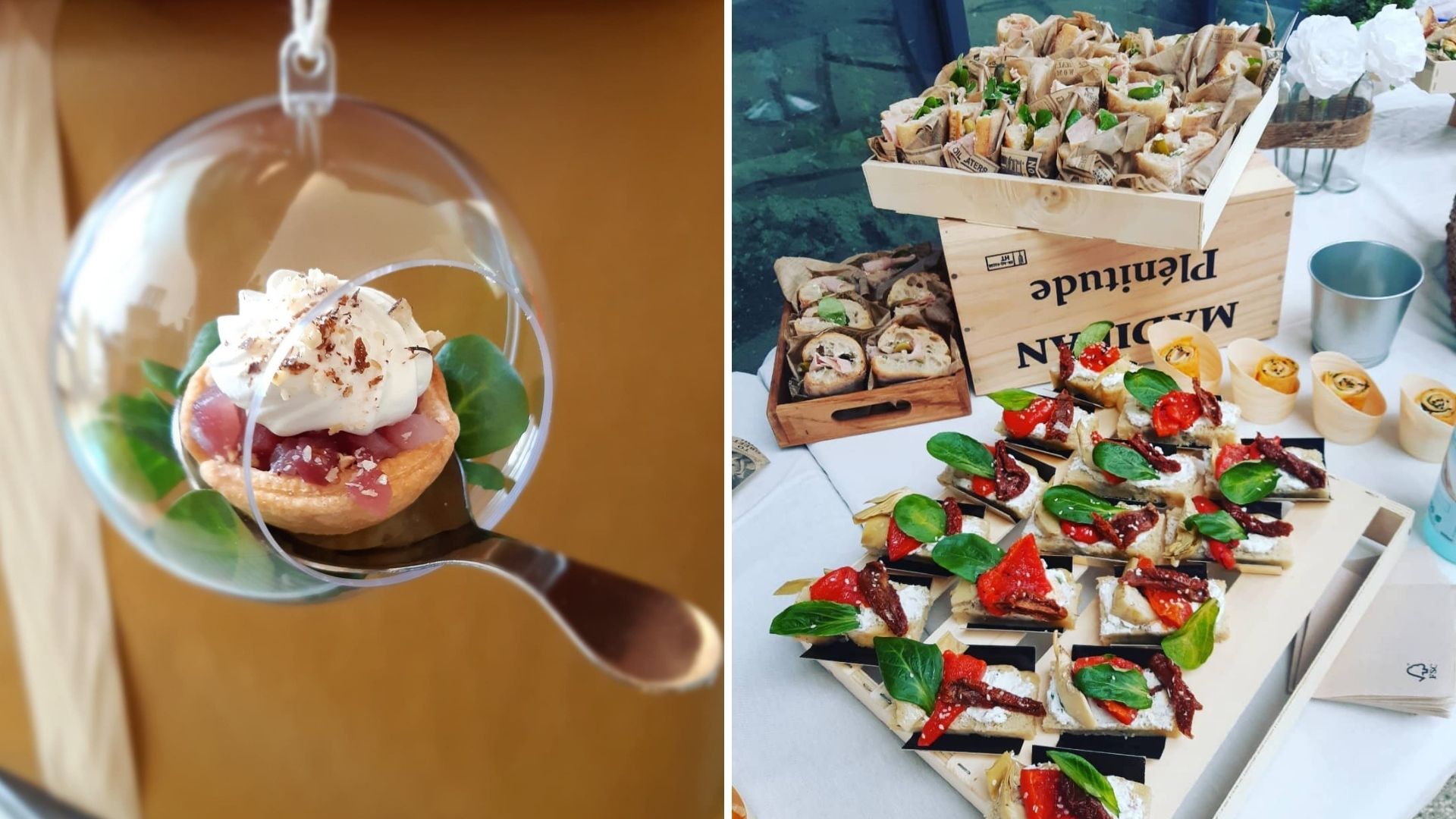 Photo représentant un buffet pour un repas entre collègues 