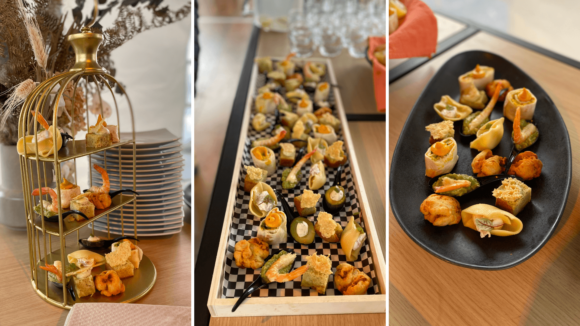 Plateaux traiteurs colorés