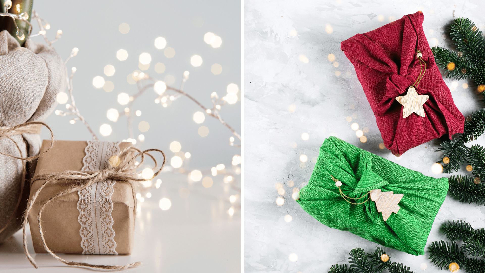 Emballages cadeaux en tissus