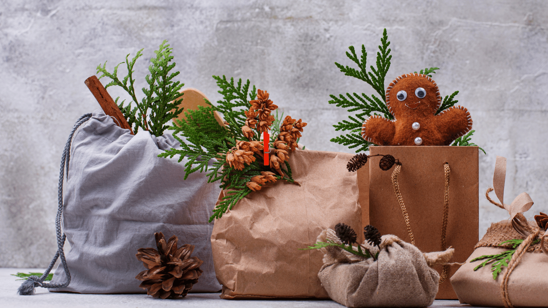 Emballages cadeaux en papier recyclé