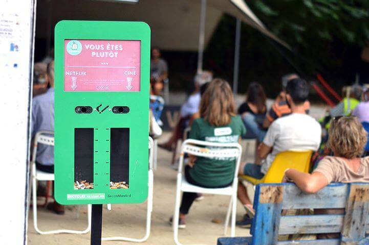 cendrier de chez green minded pour un evenement