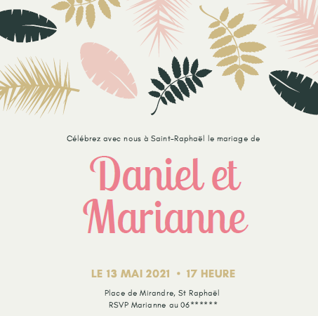 invitation mariage sur canva : Invitation cocktail soirée Canva 