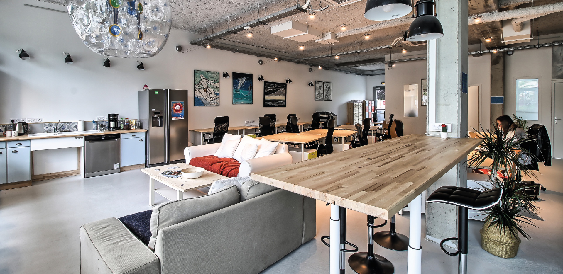 Open space et espace détente Oasis Coworking