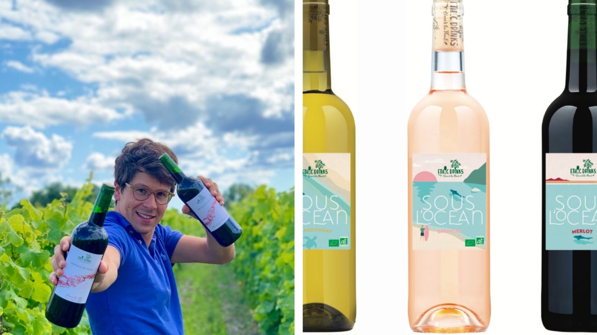 bouteilles de vin engagé 