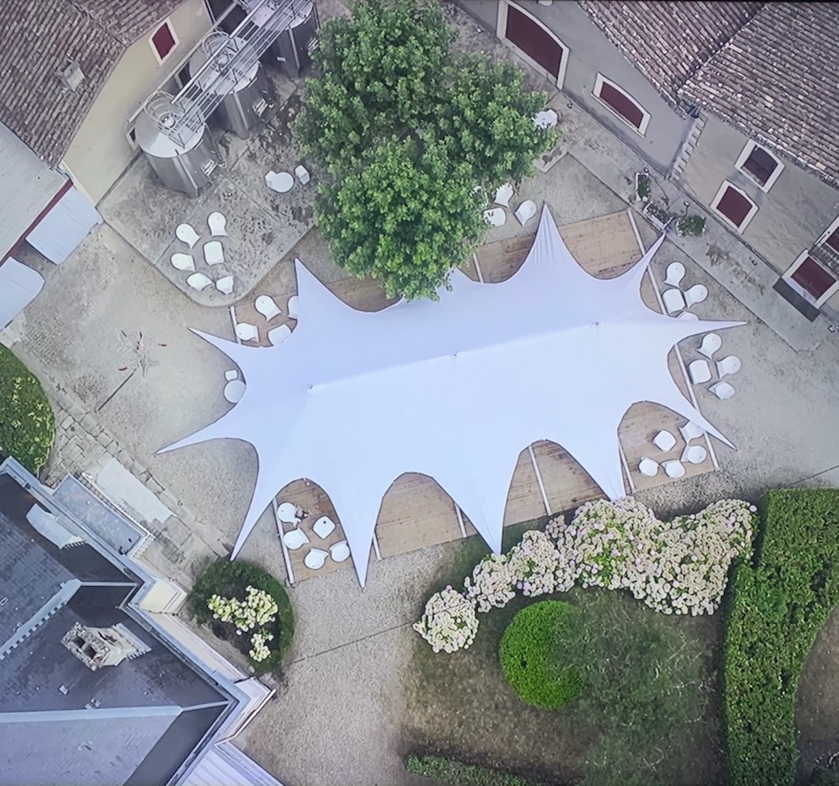 tente velum vers bordeaux pour baby shower