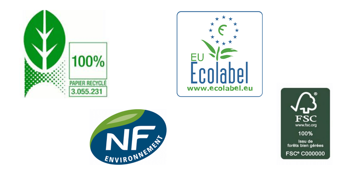 Les labels du papier recyclé