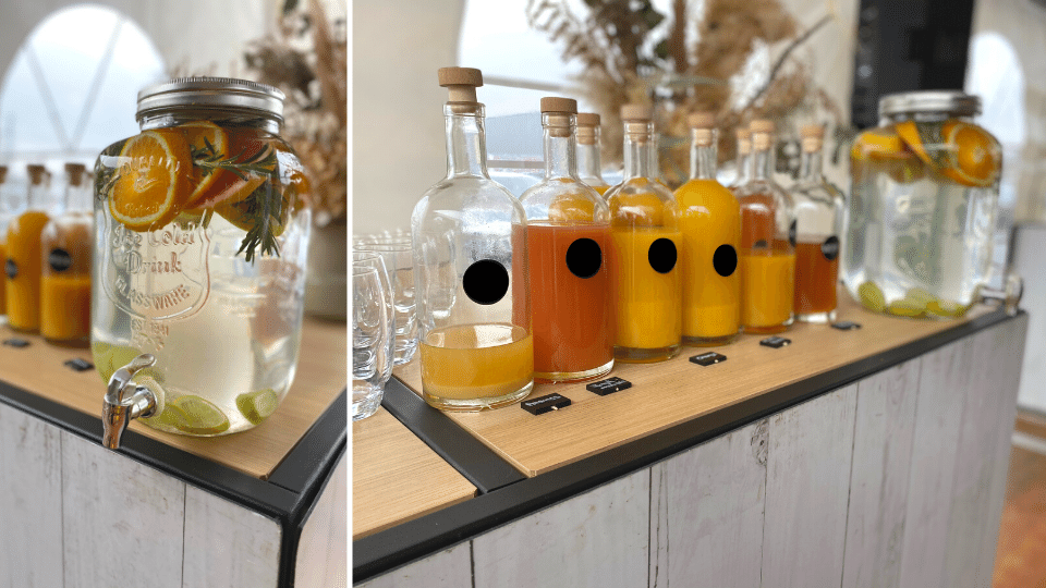 Bar à boissons froides et jus