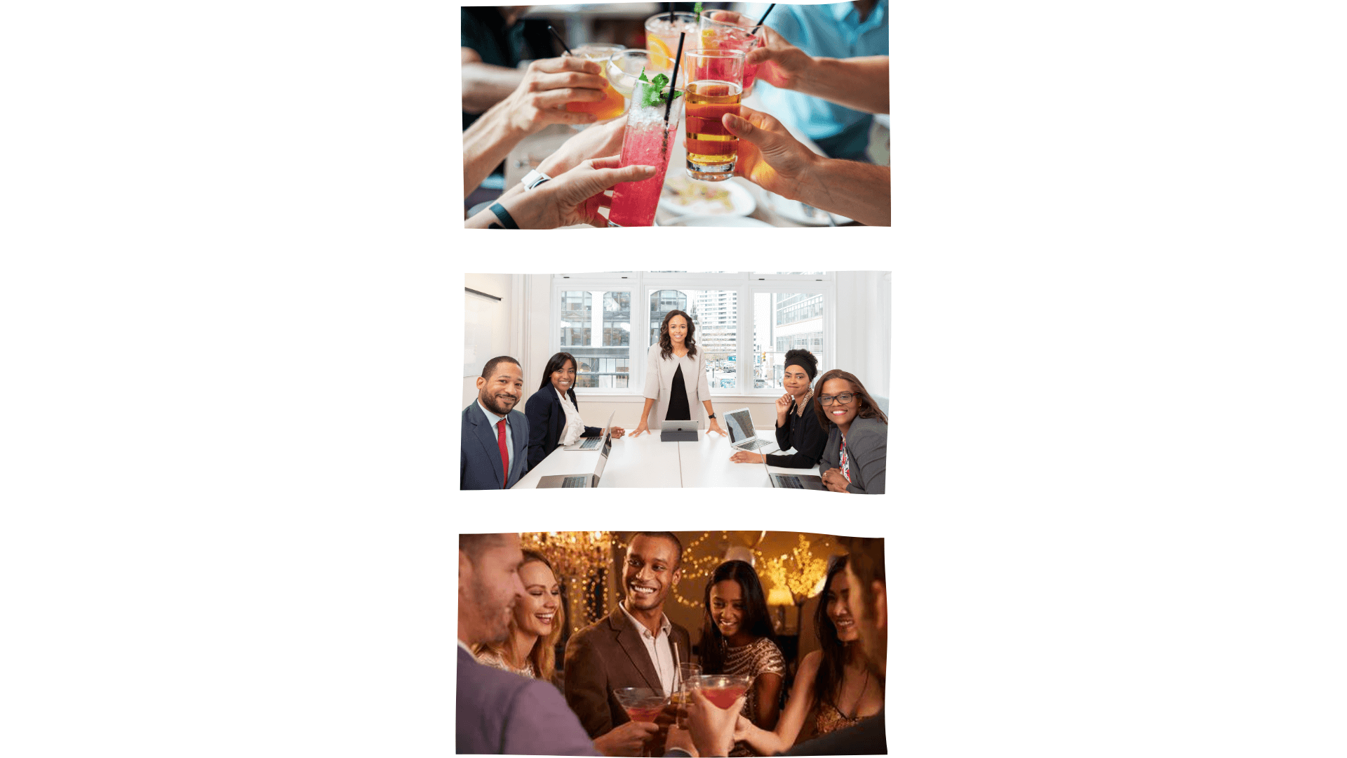 images de cocktail entreprise et entre amis : Invitation cocktail soirée Canva 