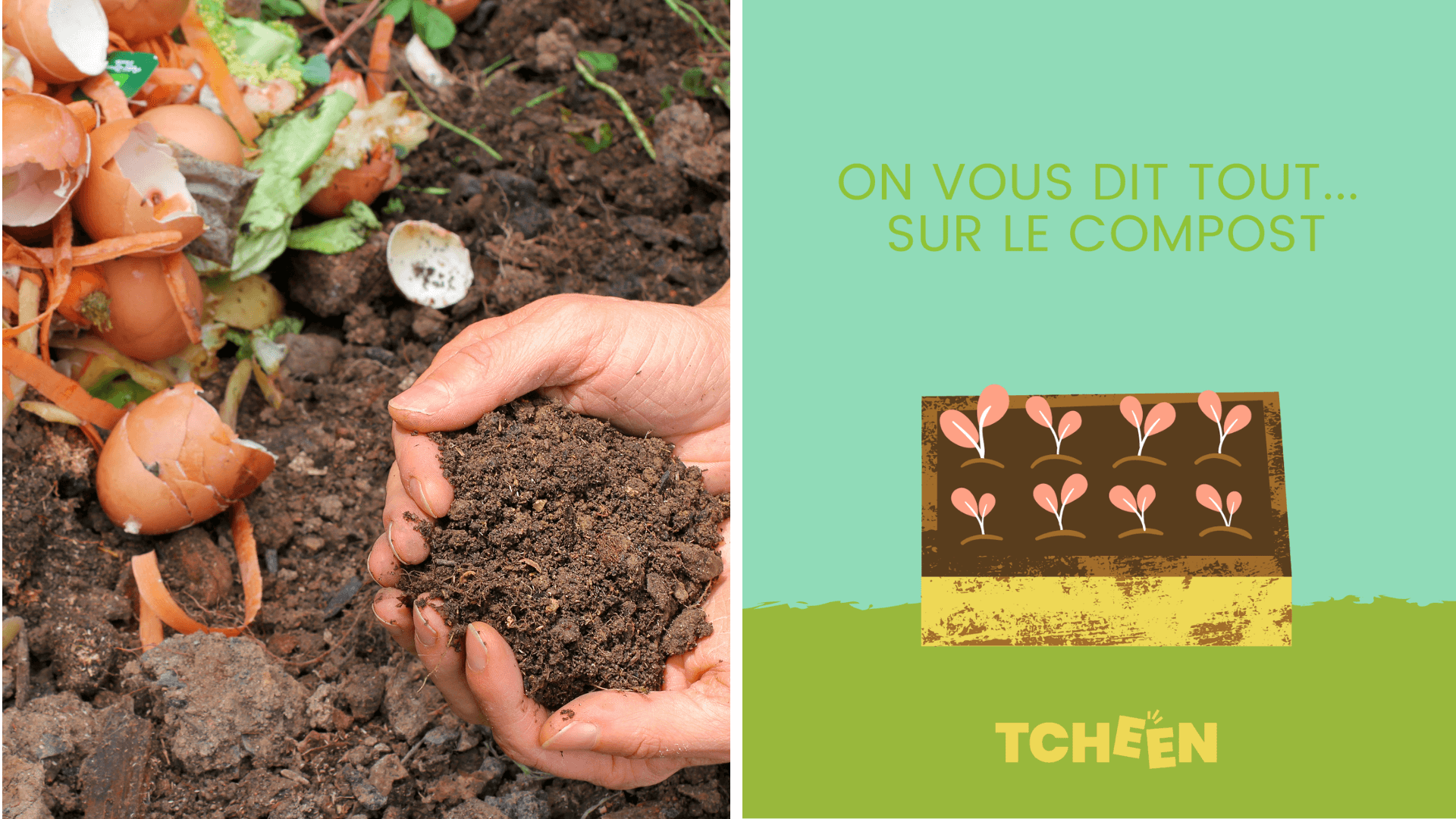 Mains dans du compost