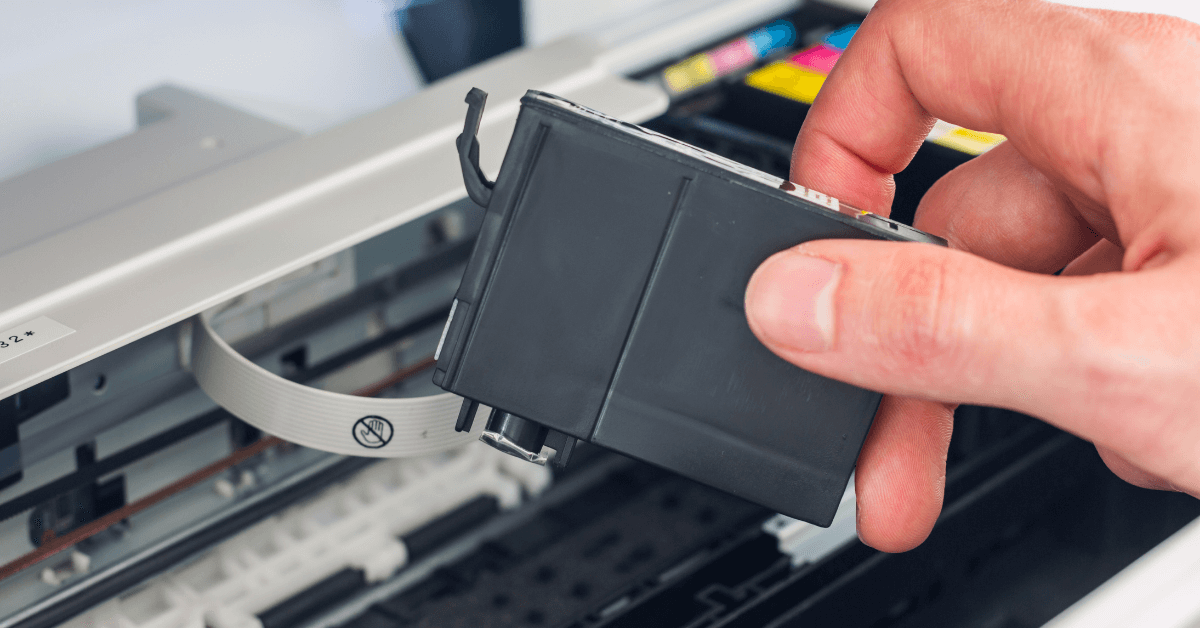 Cartouche d'encre d'imprimante usagée