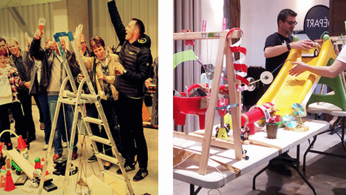 Teambuilding chain reaction