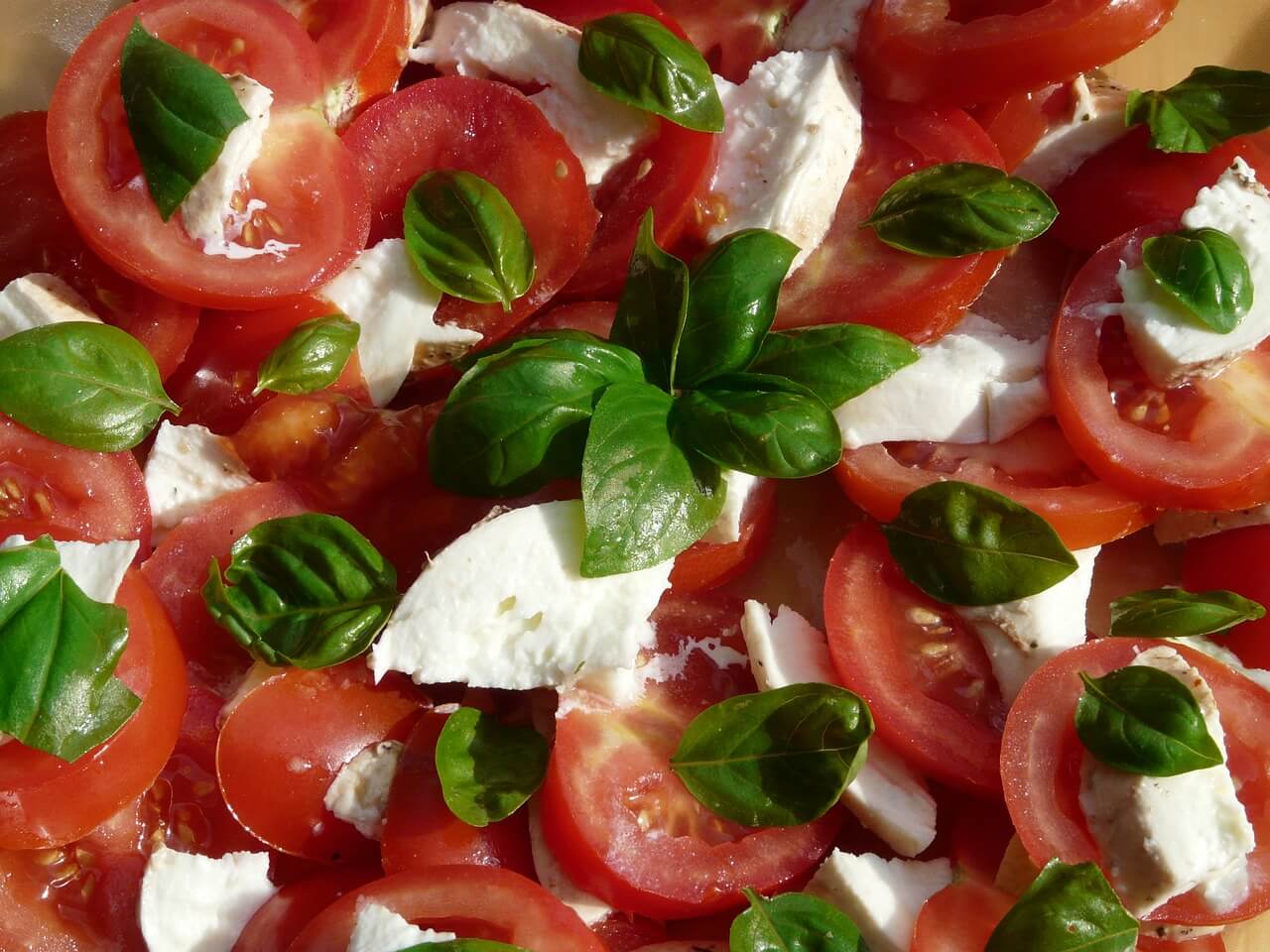 tomates et mozzarella