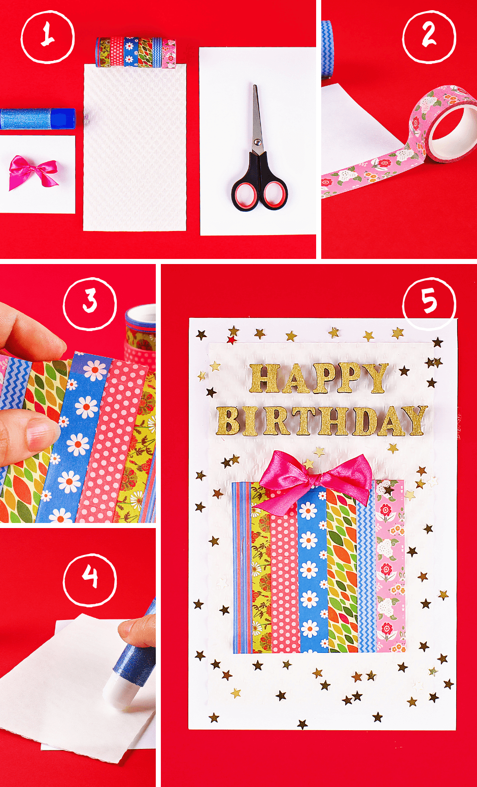tuto carte anniversaire diy